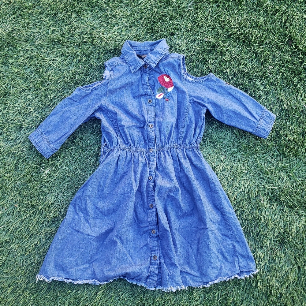Denim Cold Shoulder Dress